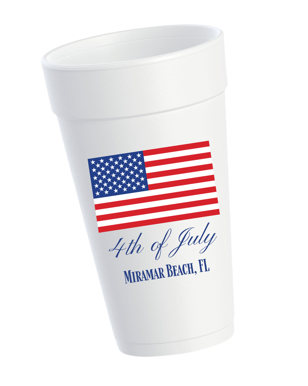USA Personalized Styrofoam Cups