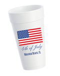 USA Personalized Styrofoam Cups