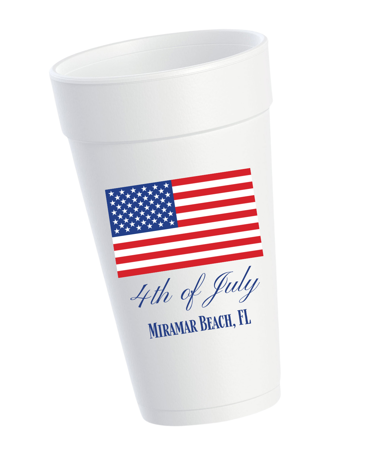 USA Personalized Styrofoam Cups