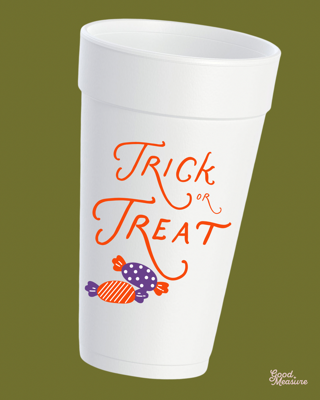 Trick or Treat Halloween Styrofoam Cups