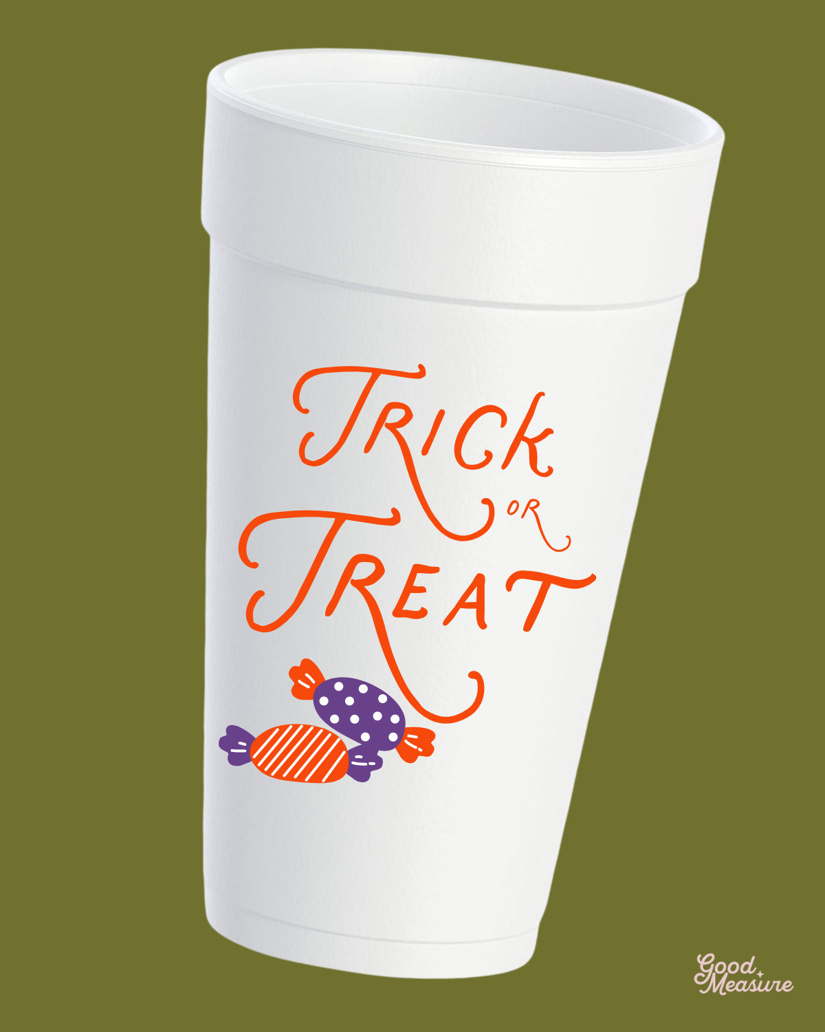 Trick or Treat Halloween Styrofoam Cups