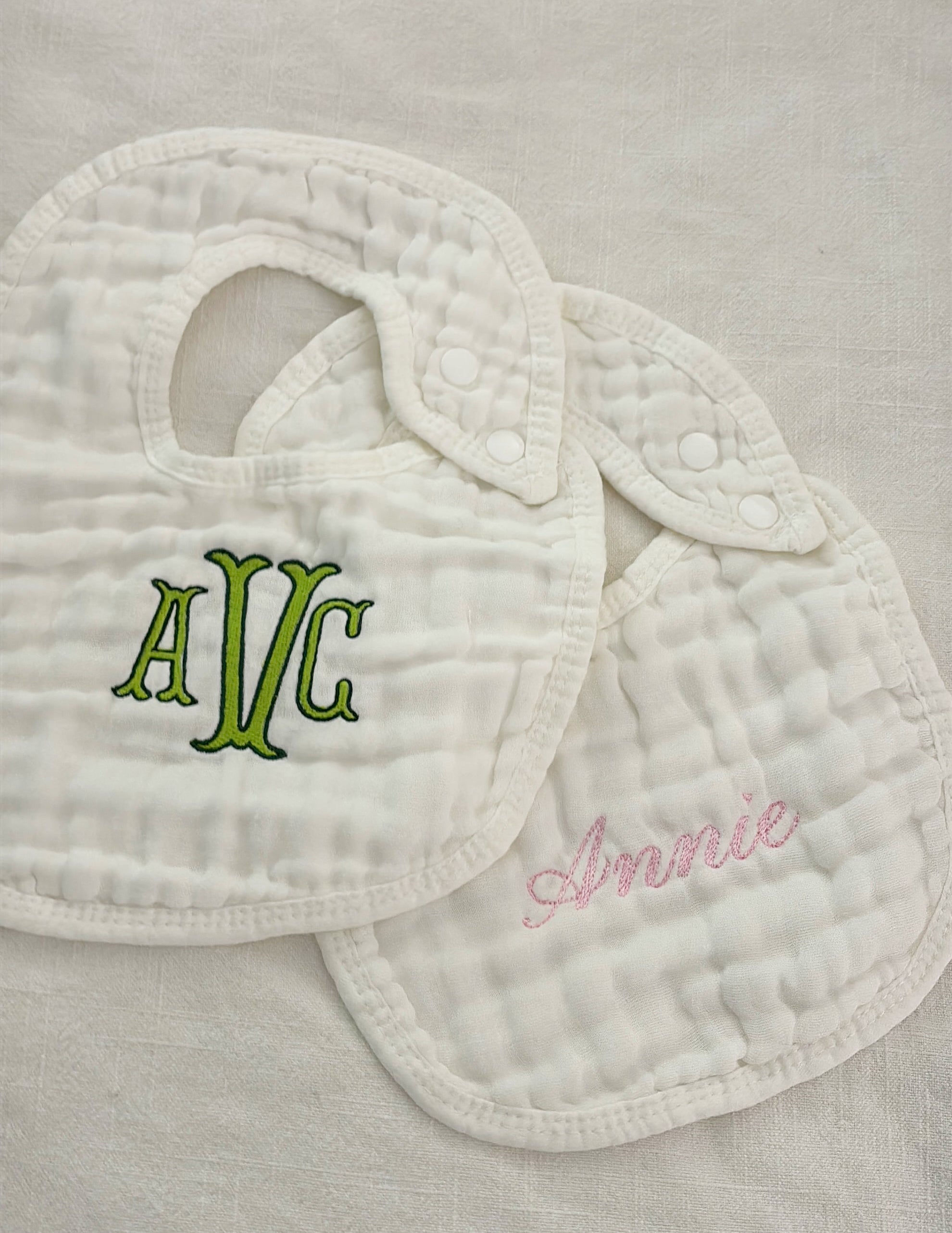 Classic Monogrammed Baby Bib