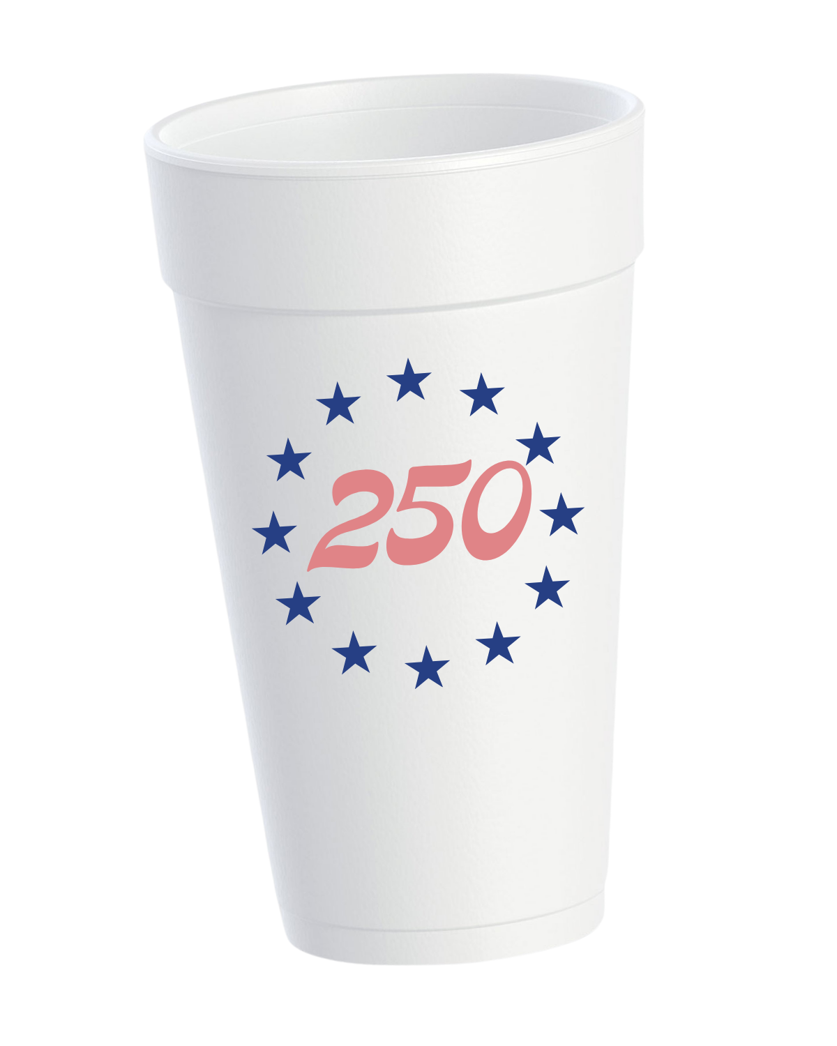 250 Stars Styrofoam Cups