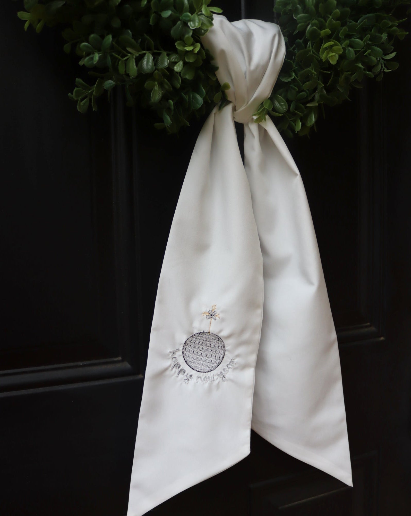 Midnight Toast Wreath Sash