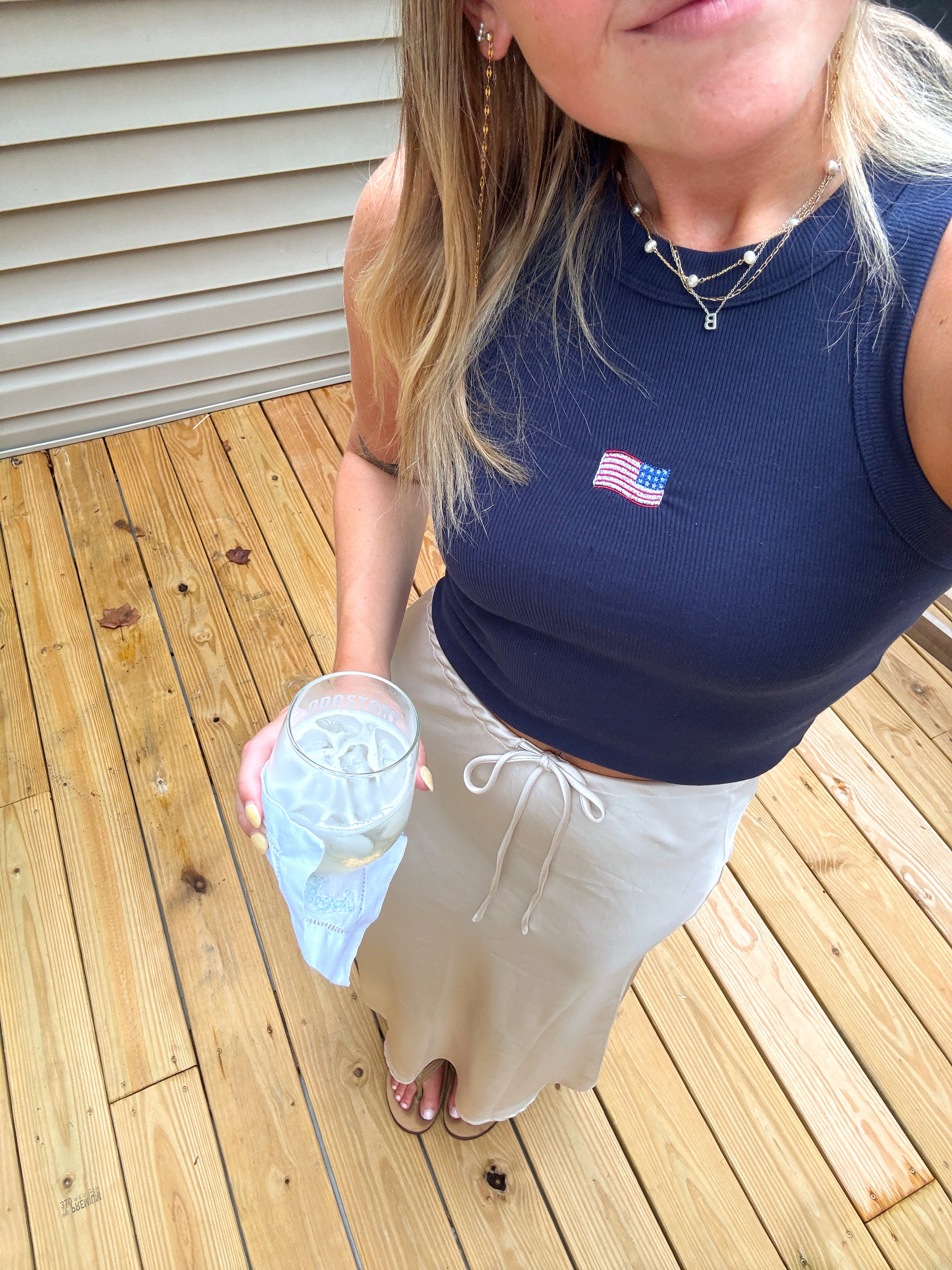 Stars & Stripes Navy Tank Top