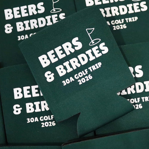 Beer & Birdies Golf Coozies