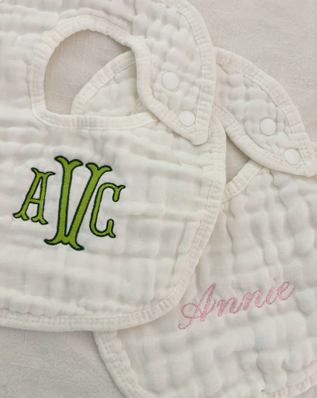 Classic Monogrammed Baby Bib