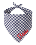 Red, White & Woof Navy Gingham Dog Bandana
