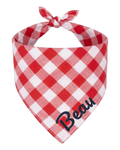 Red, White & Woof Red Gingham Dog Bandana