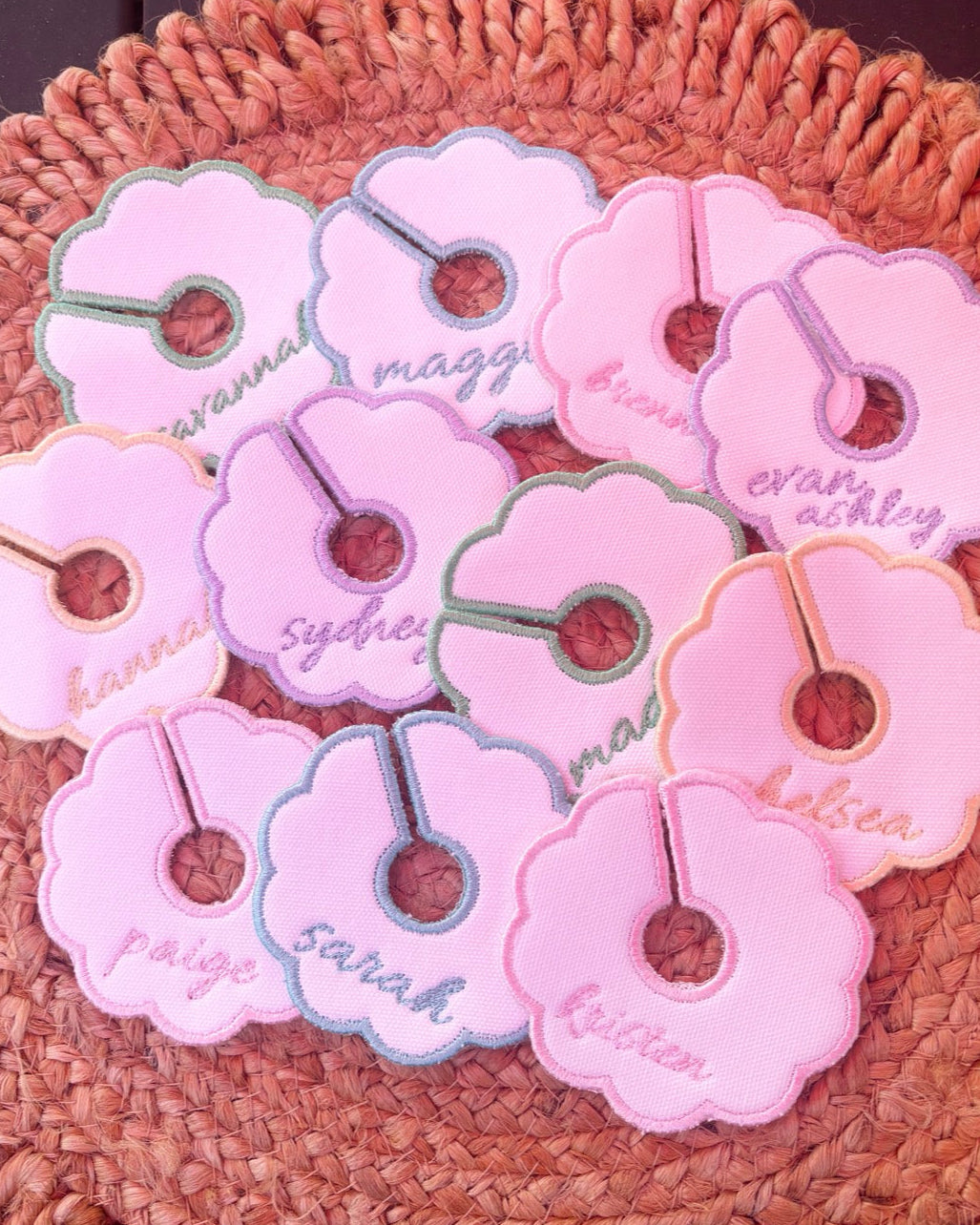 Sip Happens Embroidered Wine Glass Tags