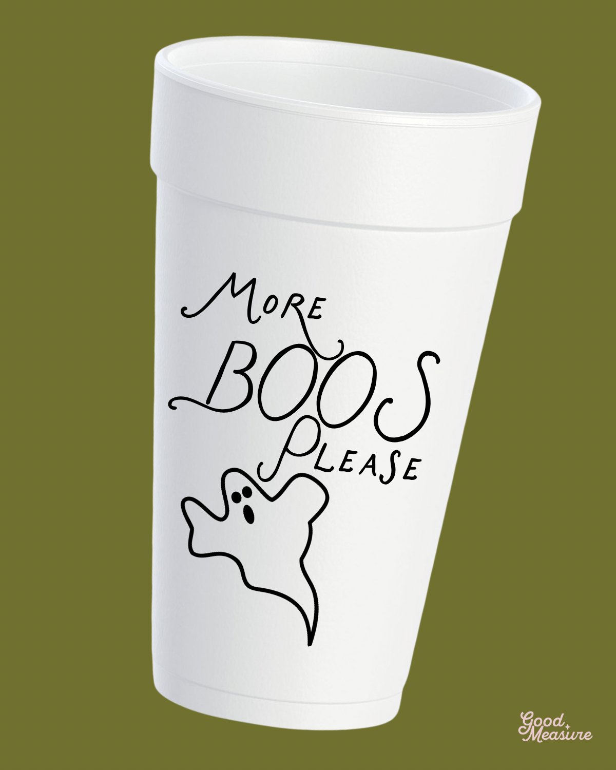More Boos Please Halloween Styrofoam Cups