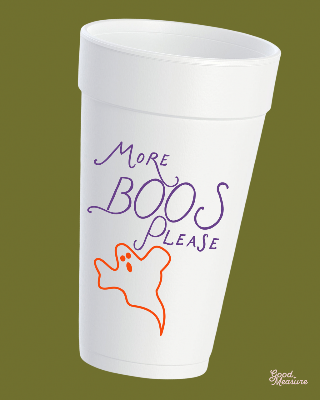 More Boos Please Halloween Styrofoam Cups