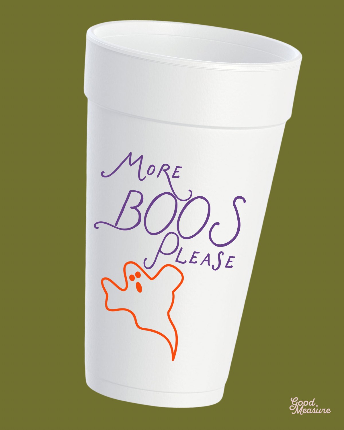 More Boos Please Halloween Styrofoam Cups