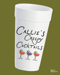 Creepy Cocktail Halloween Styrofoam Cups