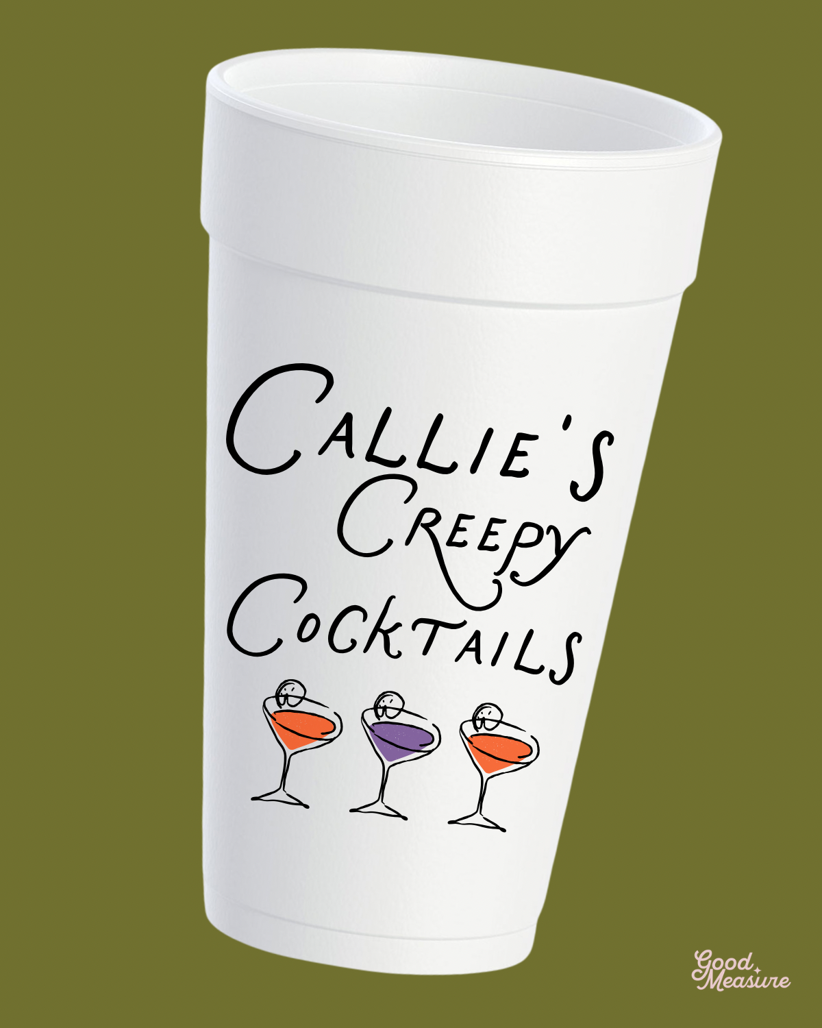 Creepy Cocktail Halloween Styrofoam Cups