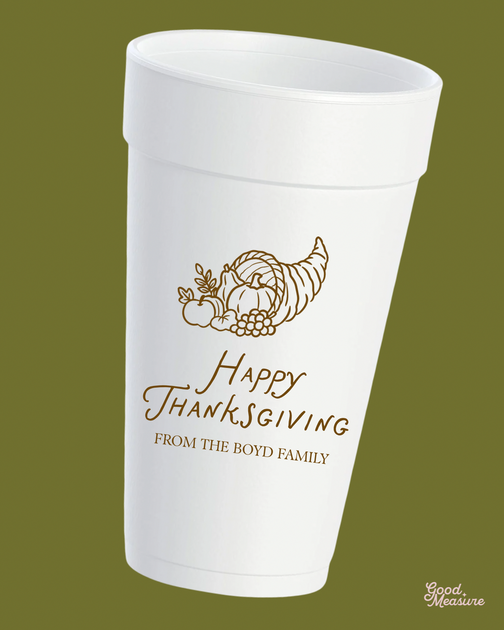 Thanksgiving with Us Styrofoam Cups