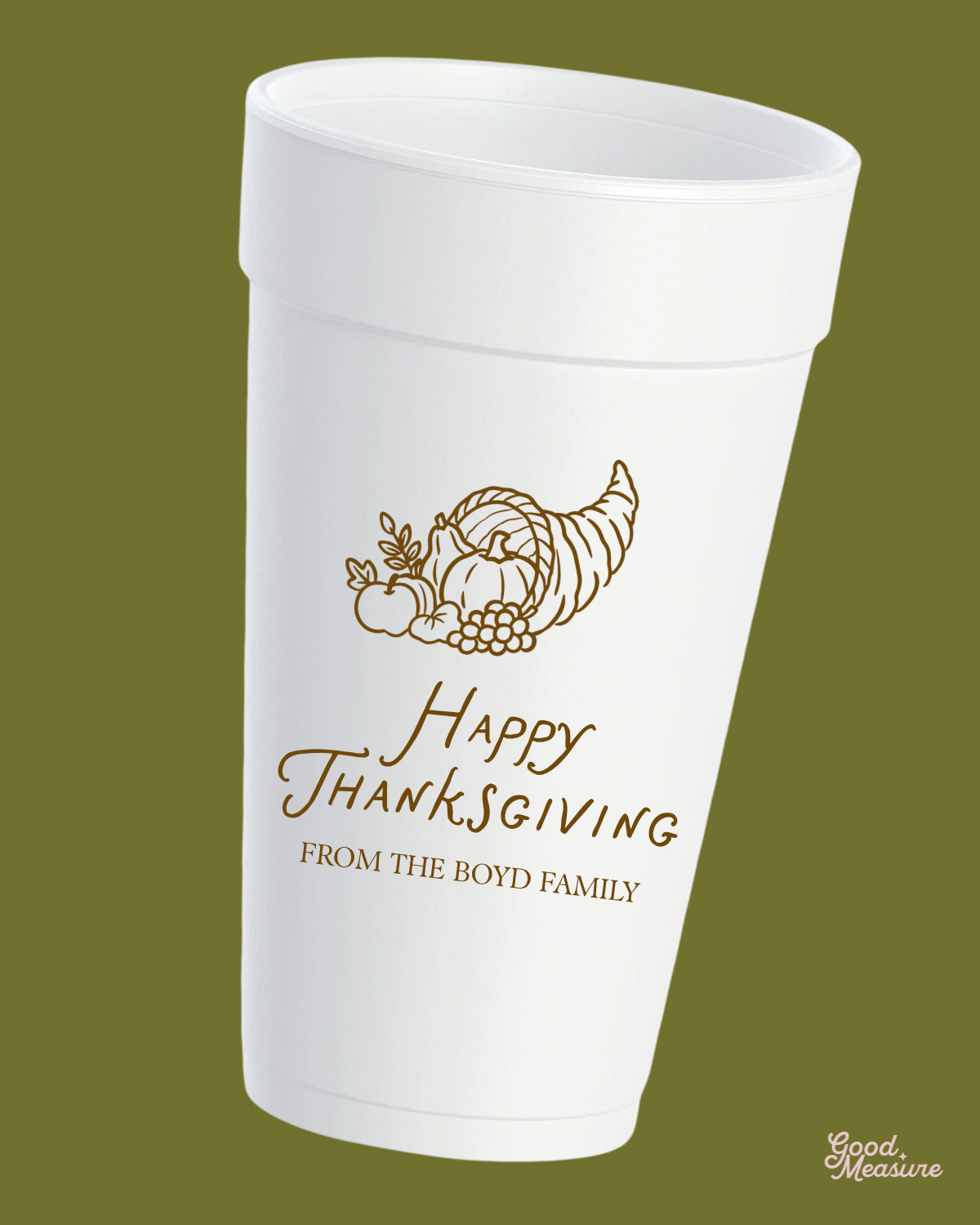 Thanksgiving with Us Styrofoam Cups