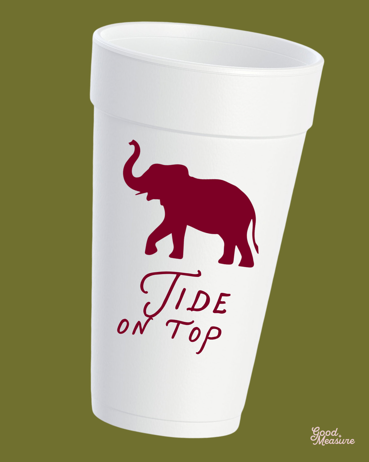 Tide on Top Tailgate Styrofoam Cups