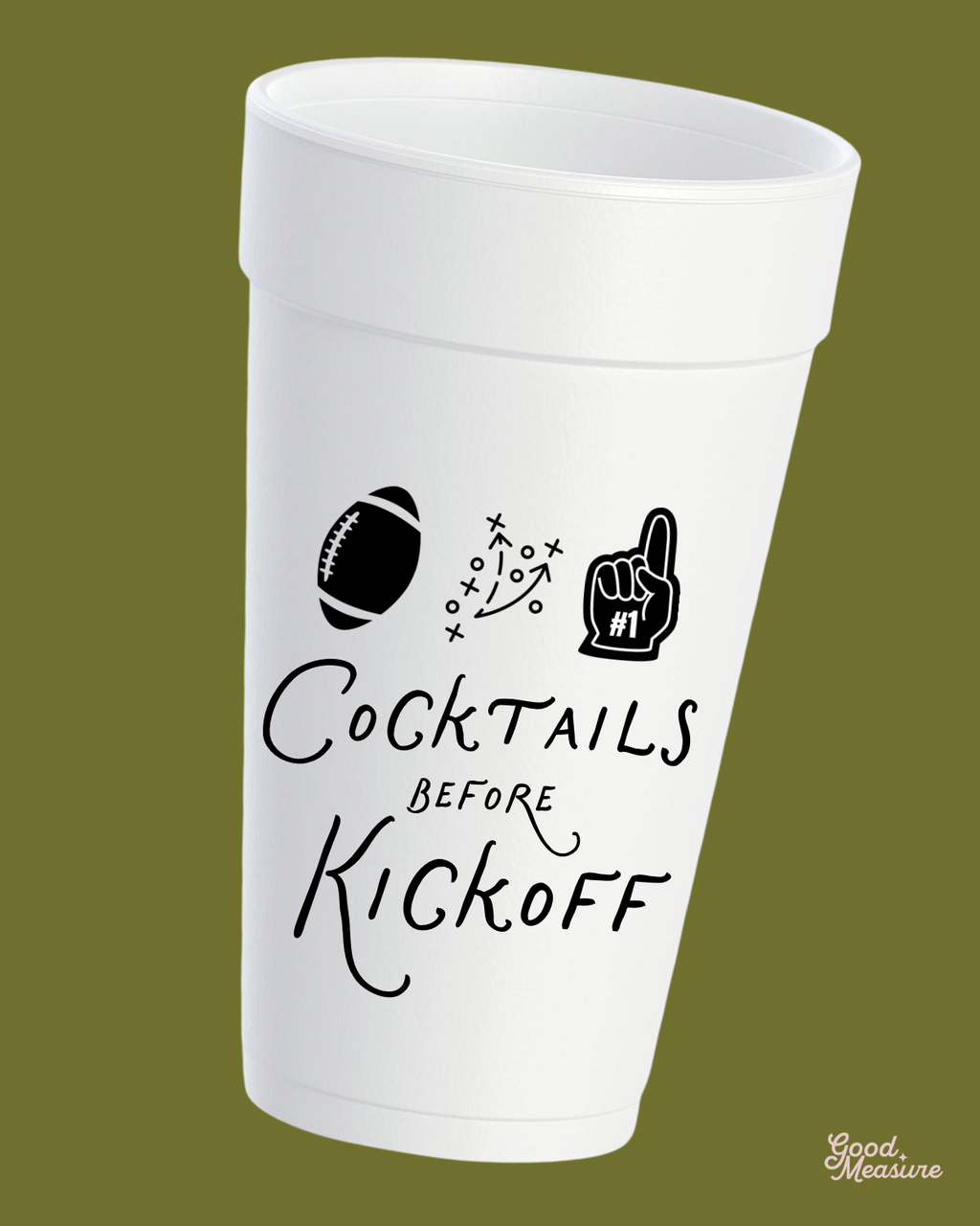 Cocktails before Kickoff Tailgate Styrofoam Cups