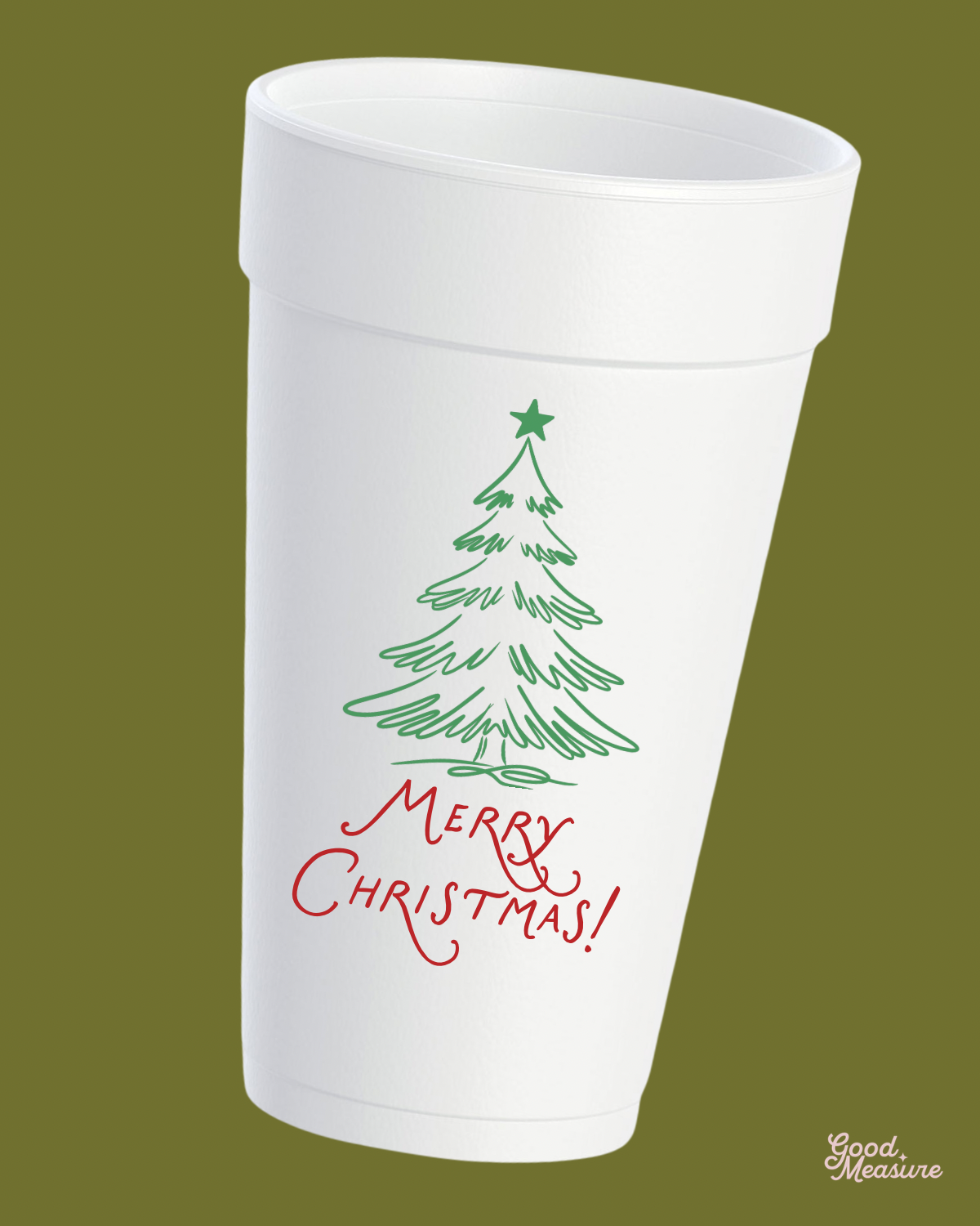 Oh Christmas Tree Styrofoam Cups