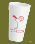 Merry Little Cocktail Christmas Styrofoam Cups