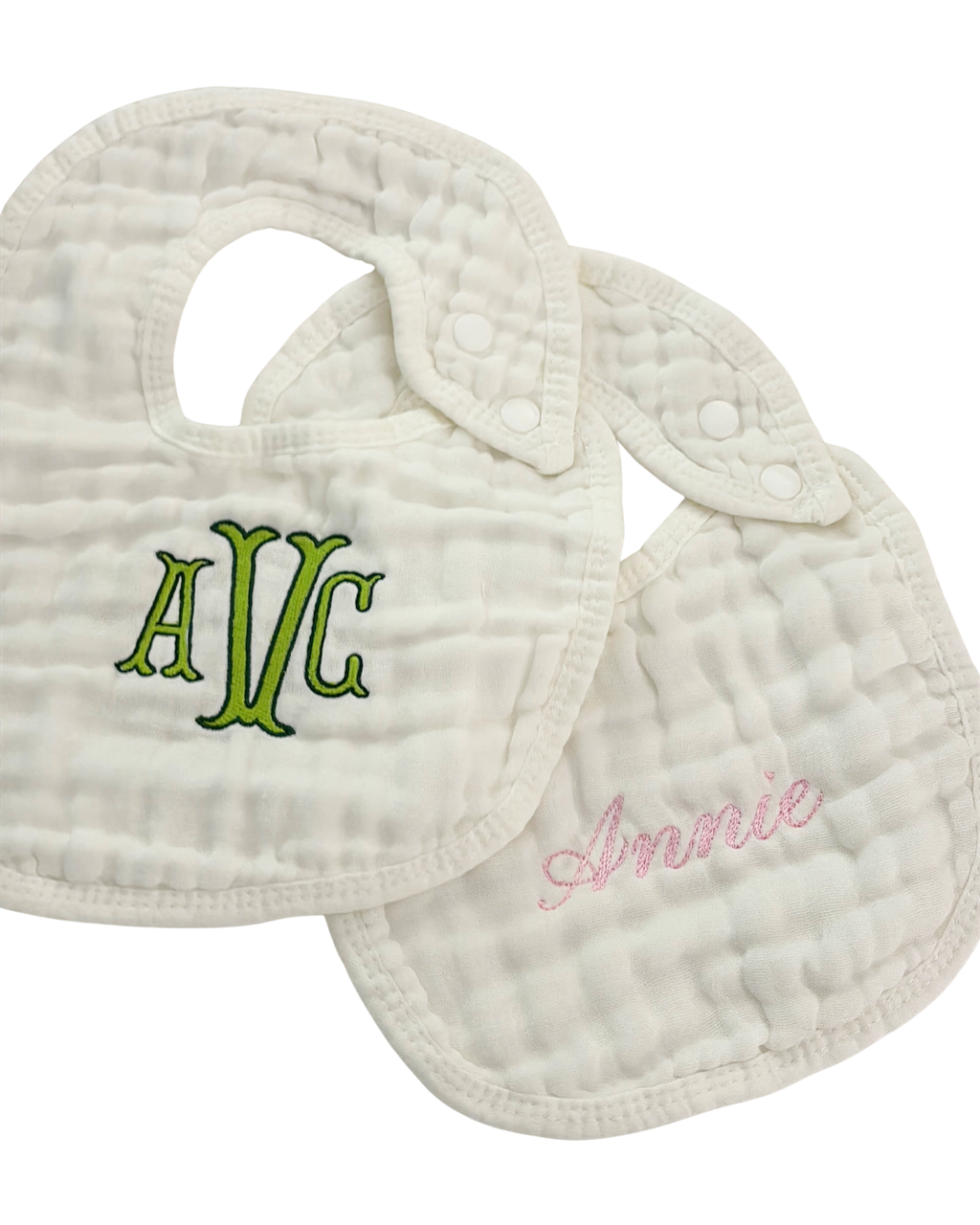 Classic Monogrammed Baby Bib