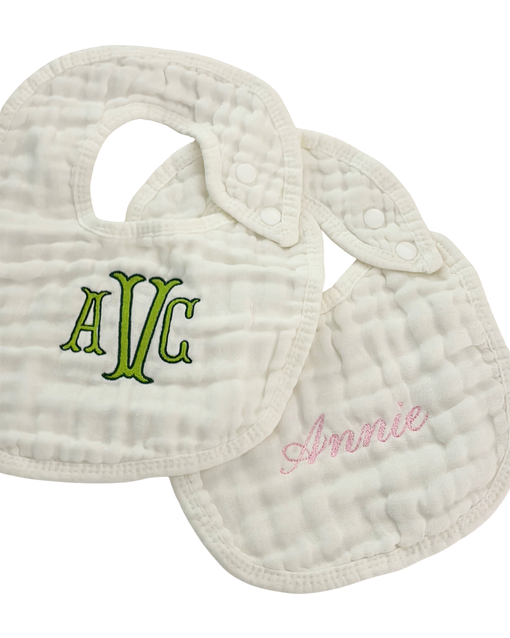 Classic Monogrammed Baby Bib