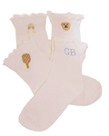 Embroidered Ruffle Socks