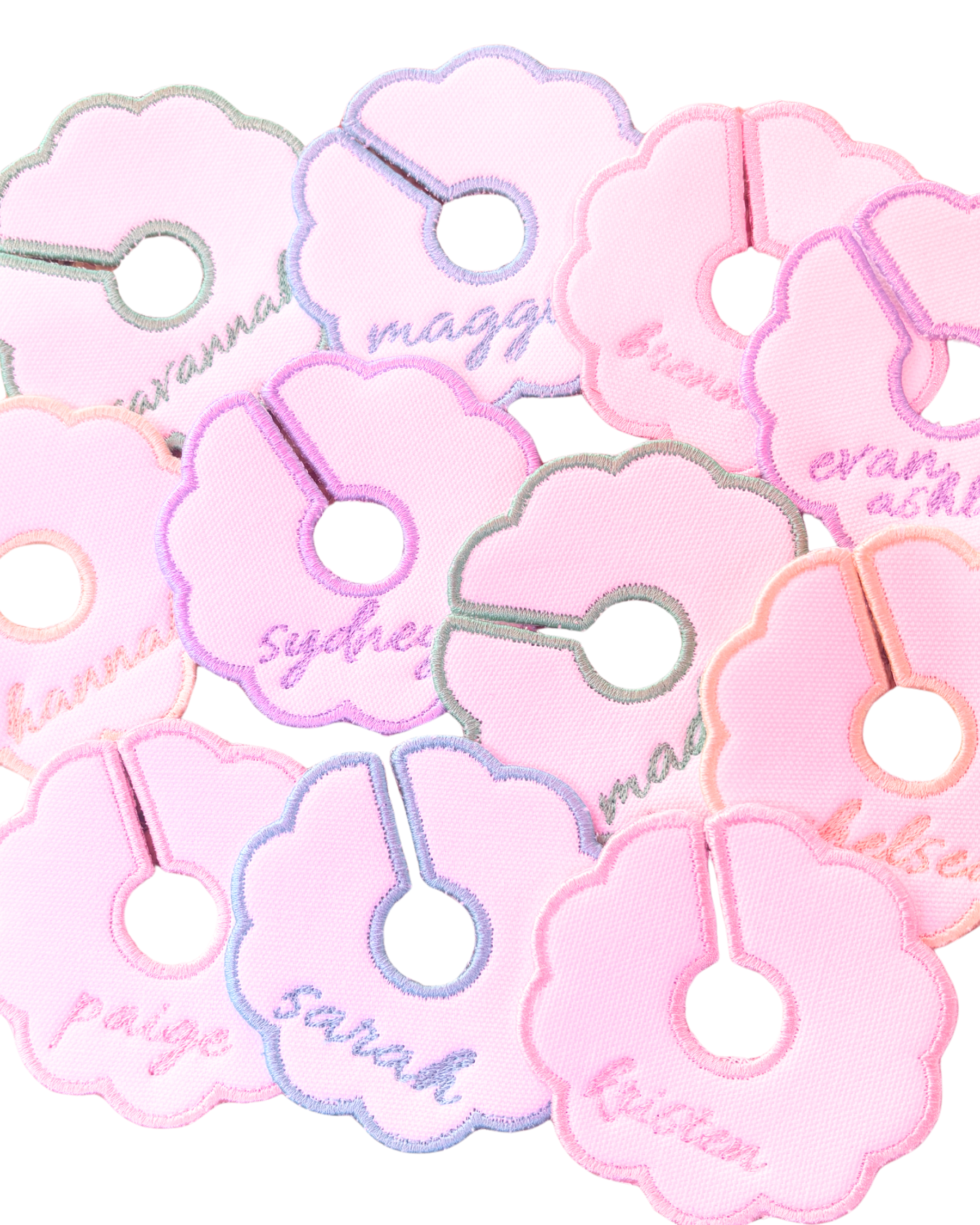 Sip Happens Embroidered Wine Glass Tags
